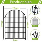 40in Tall Garden Fence  12 Panels Dog Fence Outdoor For Yard