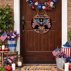 Wooden Patriotic Decorations Front Door Eagle Welcome 12 X 12 Inches  Pat13