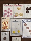 Vintage Lot Of Carded Plastic Buttons - 3 8  To 1-3 8   ab 