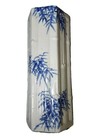 Chinese Blue   White Porcelain Bamboo Designed Vase Hand Painted