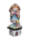 New Simple Delights Porcelain Hinged Trinket Box Hug Your Friend With A Cat 3 