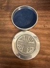 Vintage Edwin Blyde Pewter Felt Lined Gift Stash Storage Box  Scotland  3 5