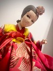 Rare Handmade 12  Antique Chinese Doll 1930s Cloth Face Hands Silk Unusual  