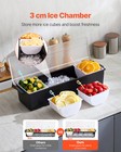Vevor Chilled Condiment Server 4 Compartment Cold Serving Tray With Lid