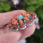 Magnetic Brooch  Faux Turquoise Stone  Western Jewelry  Scarf  Hat Magnetic Pin