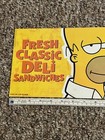 The Simpsons 7-11 Ad Translite Sign Homer For Big Gulp   Deli Sandwiches Banner