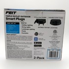 Feit Electric Triple Outlet Outdoor Smart Plugs Wifi Alex Google Compitable 2pk