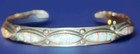 Vintage Fred Harvey Era Navajo Fire Opal Sterling Silver Cuff Bracelet