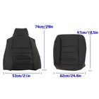 4pcs Black Leather Front Seat Covers For 2003-2007 F250 F350 F450 F550