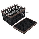 Cand 4 Pack Large Collapsible Crate For Storage  42 Liter Plastic Folding Crate