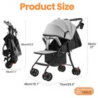 Travel Baby Stroller One-hand Folding Pushchair Adjustable Backrest Canopy New
