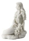 Jfsm Inc  Mermaid Sitting On Beach - White Sculpture Figurine Statue