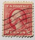 Us Stamp Rare 1914 George Washington Red Two 2 Cent Postage Stamp C25-424