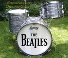 The Beatles   64 Us Tour  Repro Logo Decal Set  For 22  Bass Drum Head