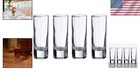 Clear Glass Personalized Tall Shot Glasses     4 Count For Weddings   Parties