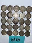 Canadian Silver Half Dollar Lot Of 25  80  Coins Various Dates 40s 50s 60s Lot 3