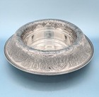 Antique Silver Plate Wilcox Silver Co Paisley Pattern Console Bowl Flower Frog