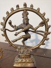 Vintage Dancing Shiva Nataraja Hindu God Bronze brass 9    4  Statues
