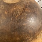 Vintage Bread Rustic Primitive Hand Turned Wooden Bowl 13    Heavy Dough Bowl