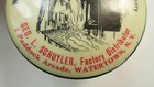 Antique Inner Player Piano Advertising Pocket Mirror Celluloid Watertown Ny Rare