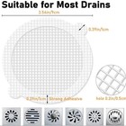50 Pcs Disposable Shower Drain Hair Catcher Mesh Sticker Strainers For Shower