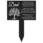 Memorial Grave Marker Metal Cemetery Decoration For Dad 11 81x8 27 Inches