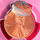 1993-d Double Struckerror Lincoln Memorial Cent  Pcgs Ms-63 Rd
