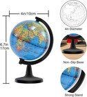 World Globe Earth Map Rotating Geography Ocean Classroom Learning Desktop