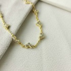 Kendra Scott Haven Heart Gold White Crystal Chain Bracelet Elegant Chic
