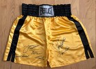 George Foreman  Ken Norton  Leon Spinks  Shavers  Bruno Signed Boxing Trunks