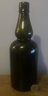 Antique Black olive Green Lady   s Leg Hand Blown Wine whiskey Bottle A 1