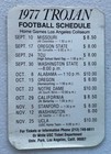 Vintage 1977 Usc Trojans Football Pocket Schedule La Coliseum Clay Matthews Jr