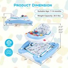 6 In 1 Baby Walker Adjustable Toddler Walker   Activity Center With Music Tray