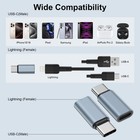 Usb C To Lightning Adapter 4 Pack  mfi Certified  Lightning Female To Usb