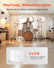 Drum Shield 5 Panels 2 Ft X 5 Ft Acrylic Drum Cage With Zinc Alloy Hinges