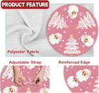 Christmas Tree Skirt  Pink Tree Skirts  Santa Claus Tree Skirt  Pink Santa Claus