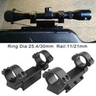 Scope Mount Rings 25 4mm 30mm W stop Pin 11mm 20mm Dovetail Offset Adapter