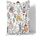 Cat Throw Blanket Floral Flower Blankets Gift For Cat Lover Throw Blanket Cats T