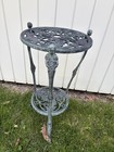 Cast Iron Victorian Revival Plant Stand Cherub   Grapevine Motifs