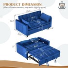 3 In 1 Convertible Sleeper Sofa Bed  Modern Veet Loveseat Pull-out Couch