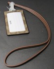 Coach Lanyard Signature Coated Canvas Badge Id Holder Gold brown