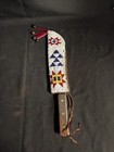 Antique 19th Century Lakota Sioux Indian Beaded Knife Sheath   Butchering Knife 