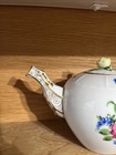 Herend Milles Fleurs Mini Teapot Handpainted White Multicolor Floral Design  145