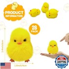 Olutacot 28 Pcs Small Chicken Fluffy Chicks Mini Realistic Plush Chick Fur St