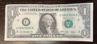  1 Dollar Bill Error    misaligned    misprint    miscut   offset    2009 Note