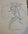 1985 Marc Silvestri Marvel Comics Thor Signed Original Full Sketch Art 11x17