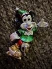 Vtg Walt Disney Production Mickey Mouse Skating Christmas Brooch Pin Enamel Rare