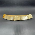 Vintage Gold Belt Fish Scale Metal Stretch 1970s Disco Queen Glamour Elastic 