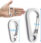 2pcs 2 77 Inch Stainless Steel Carabiner Clip Spring-snap Hook edc Heavy Duty Mi