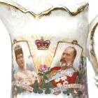 Edwardian 1902 King Edward Vii   Queen Alexandra Coronation Juice Jug Pitcher